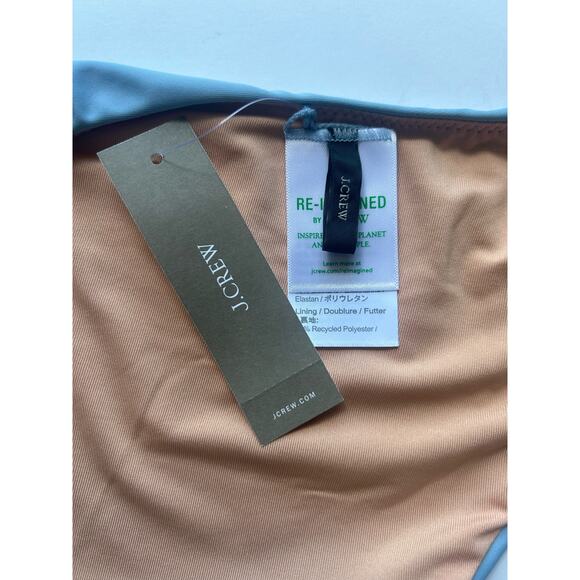 5/$25 J. Crew Curved-Waist Cheeky Bikini Swimsuit Blue Bottom S Small New - Picture 5 of 7